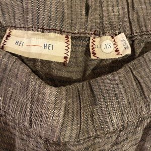 Anthropologie Hei Hei gray linen jogger style pants size XS